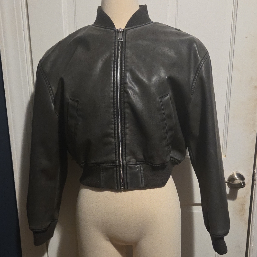 Zara Charcoal Bomber Jacket